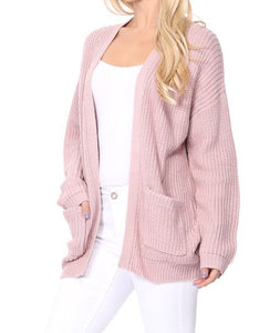 Oversized Waffle Knit Cardigan