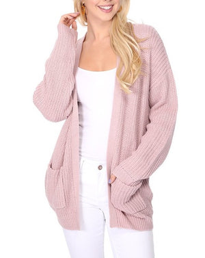 Oversized Waffle Knit Cardigan