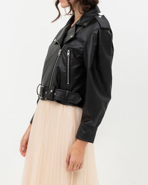 Oversized Faux Leather Jacket