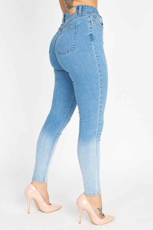 High Rise Gradient Skinny Jean