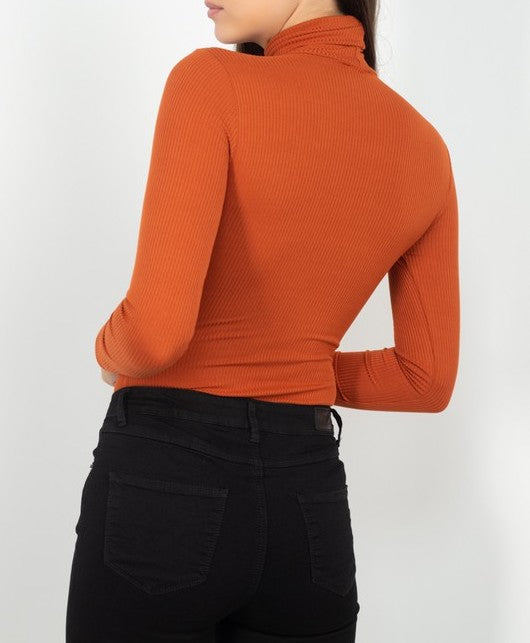 Rusty Turtleneck Bodysuit