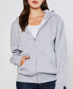 Grey oversized discount zip front sweater