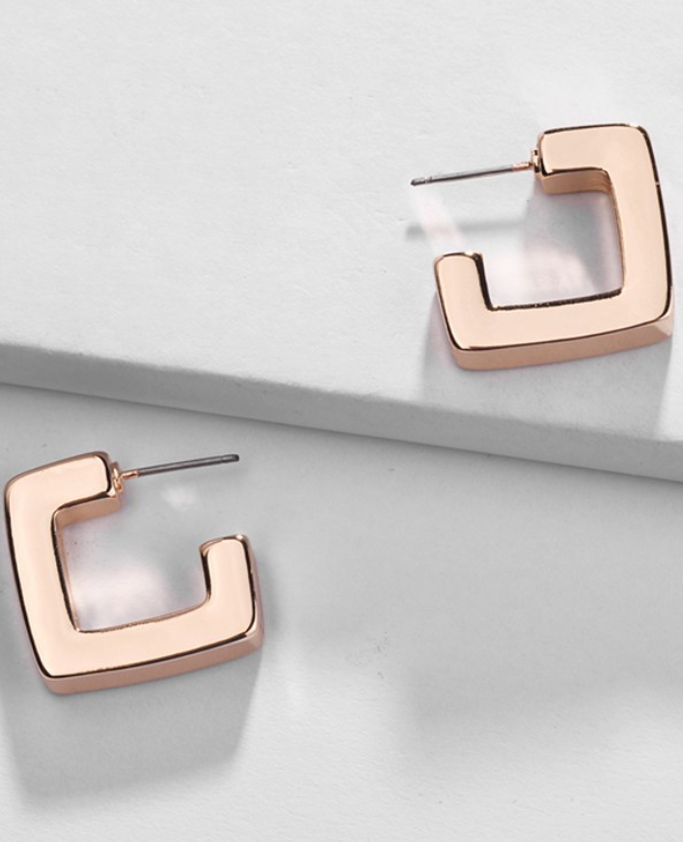 Minimal Square Hoop Earrings