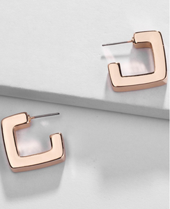 Minimal Square Hoop Earrings