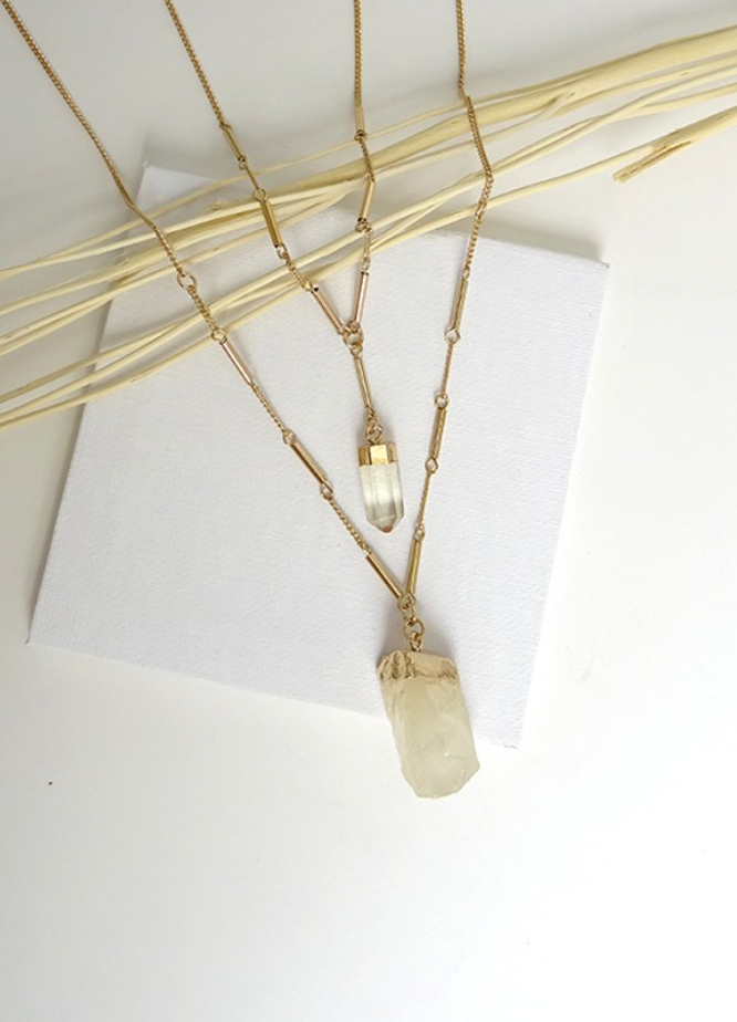 Crystal Pendant Link Chain