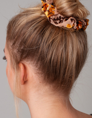 Floral Velvet Burnout Scrunchies