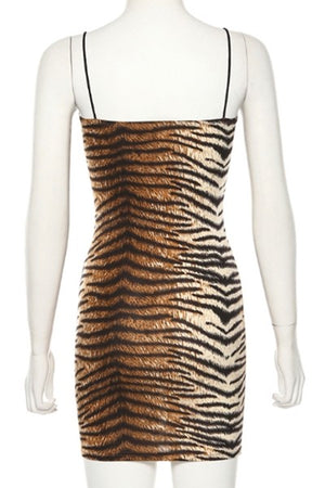 Tiger Print Bodycon Dress