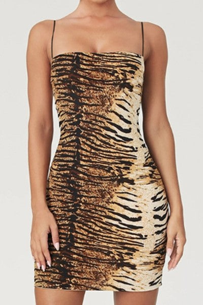 Tiger Print Bodycon Dress